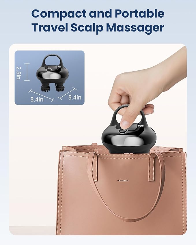 COMFIER Cordless Head Massager Scalp Massager Hair Growth with 3 kneading ModesWaterproof Hair Massage with 8 Claws for Deep CleansingBody Cat Head ScratcherGift for WomenMen