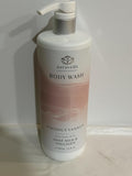 Auraveda Aromatherapy Coconut Vanilla Body Wash Enriched with Goat Milk &amp Collagen 32 Fl Oz