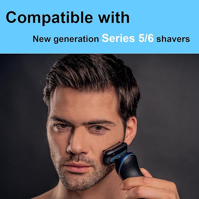 Series 5/6 53B Replacement Head for Braun Electric Foil Shaver Compatible with New Generation Braun Razors 5020cs 5018s 5035s 5049cs 5050cs 6020s 6040cs 6075cc 6072cc 6090cc (2 Count)