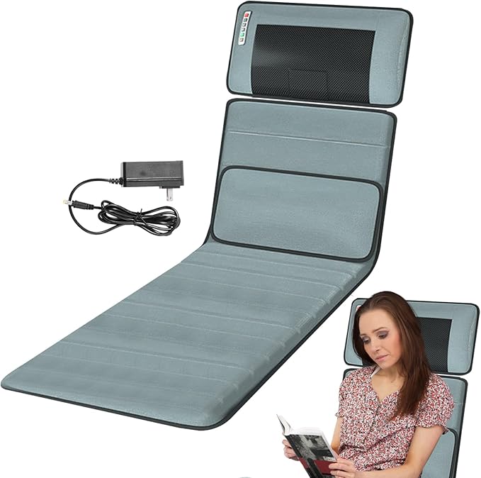Massage MattressLightweight Whole Body Electric Vibrating Mat | Multifunctional Electric Bed Massager Tool for Neck Back Hip Waist