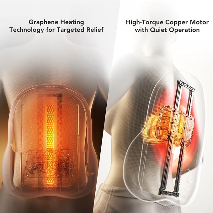 SKG TS 700 Cordless Full Back Massager for Pain Relief Deep Tissue Up and Down 4D Shiatsu Back Massager with Heat Gifts for Men and Women Dad Mom Grandpa