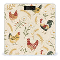 Chicken and Rooster Print Scale for Body Weight Sturdy Tempered Glass Weighing Scales with LCD Display Accurate Digital Bathroom Scale Convenient Body Fat Smart Scales Easy Read
