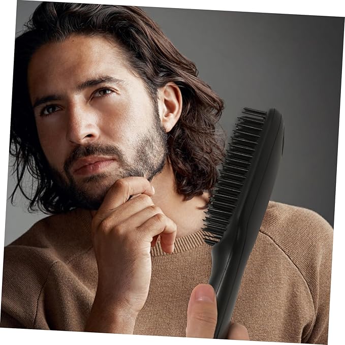 VICASKY Beard Straightener Comb Straightener Brush Fast Heating PTC Element Rotating Power Cord Safe Styling Tool for Mens Hair and Beards Multi Function Hair