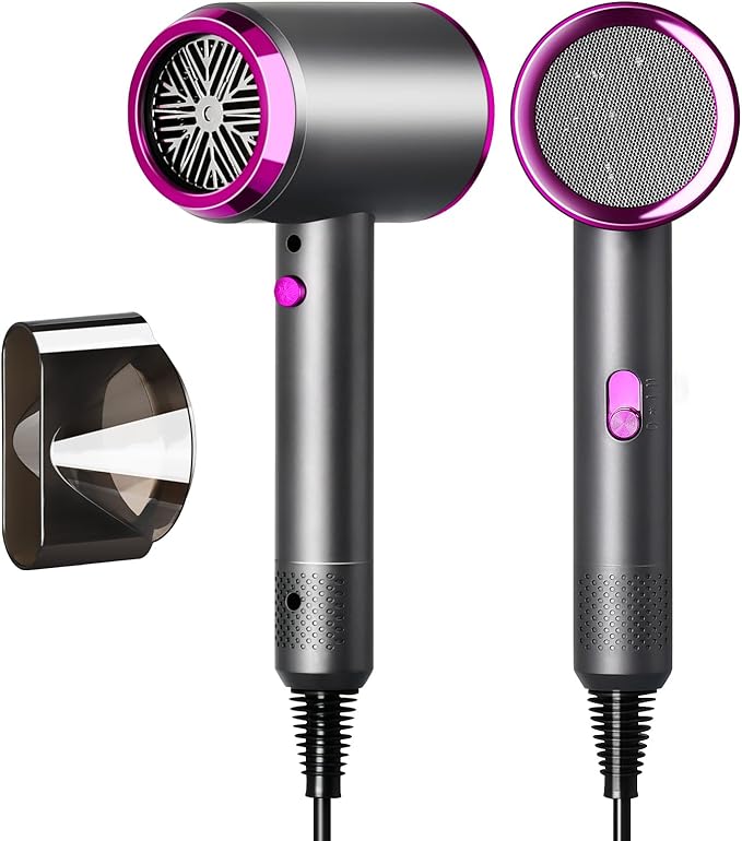 Professional Hair DryerHigh-Speed Ionic Blow Dryer with NozzleConstant TemperatureCompact Lightweight Hair Dryer for Home Salon Travel
