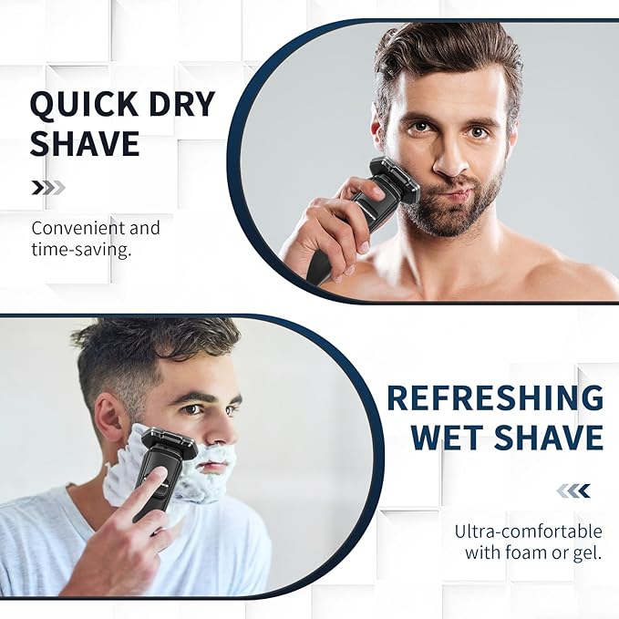 SH71/50 Replacement Shaving Heads Compatible with Phili*s Series S5000 (S5XXX) &amp S7000 (S7XXX) Shavers-Fits SH60/70 SH70/70 Models (Black-1pc)
