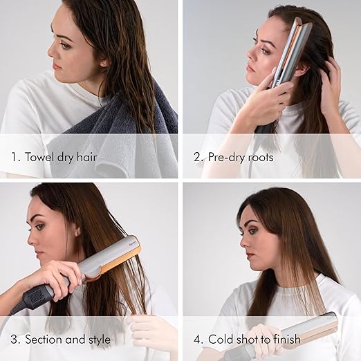 Dyson Airstrait™ Straightener Wet to Dry Hair Straightener No Heat Damage No hot Plates All Hair Types