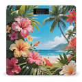 Hawaii Floral Tropic Weight Scale Cute Bathroom Scale for Body Highly Accurate Digital Weighing Machine for People Compact LCD Display Scales with Sturdy Toughened Glass Scales