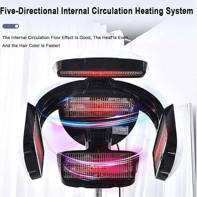 Hair Color Processor Wall-Mount/Standing I-nfrared Hair Steamer Hair Drying Machinewith Adjustable Timer/Temperature 1250W(Hanging)