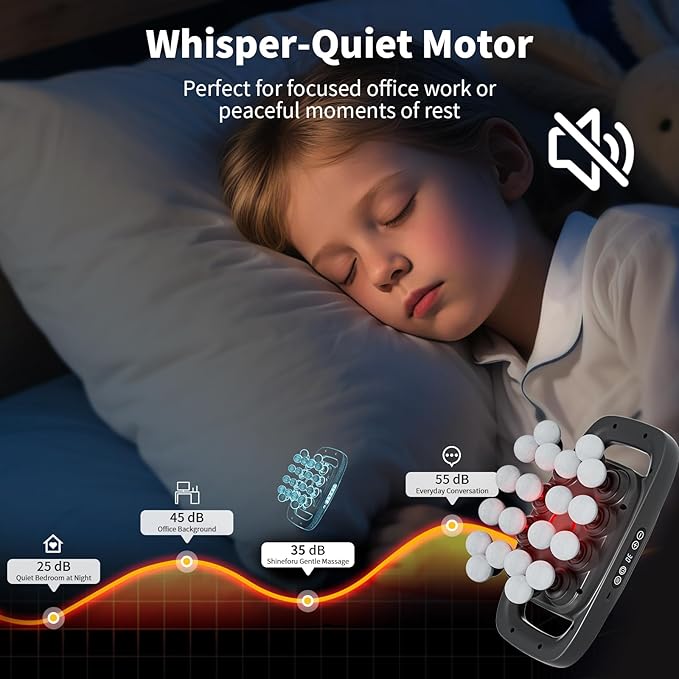 20-Head Massage Gun 30 Intensity Levels 3 Modes Deep Tissue Massager with 50KG Force &amp Noise-Free Motor for Neck Back Legs Shoulders Portable for Full Body Muscle Recovery