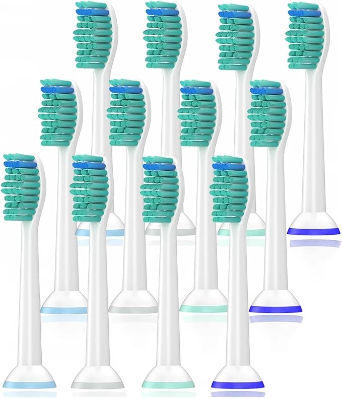 Replacement Toothbrush HeadsCompatible for with Electric Toothbrushes HX6530 HX9340 HX6930 HX6710 HX9140 HX6921(12pcs)