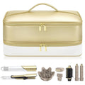 Travel Hair Dryer Case for Shark Glam Portable Hair Tools Bag for Shark FlexFusion Double-Layer Storage Carrying Case for Shark FlexStyle Blow Dryer Silki Straightener &amp Glossi Attachments Hold