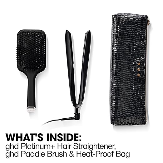 ghd Platinum+ Styler ― 1 Flat Iron Hair Straightener Professional Ceramic Hair Styling Tool for Stronger Hair More Shine &amp More Color Protection