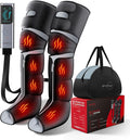 Leg Massager with Heat and Compression Foot Massager for Circulation and Pain Relief 3 Timers 12 Intensity 6 Modes3 Heating with Knee MassagerMother's Day Gifts for Man WomanBlack