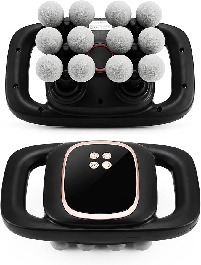 BENEVIA Deep Tissue Massage Gun - Percussion Massager for Muscle Recovery - Handheld Back Neck &amp Shoulder Massager with 30 Speeds and 12 Heads