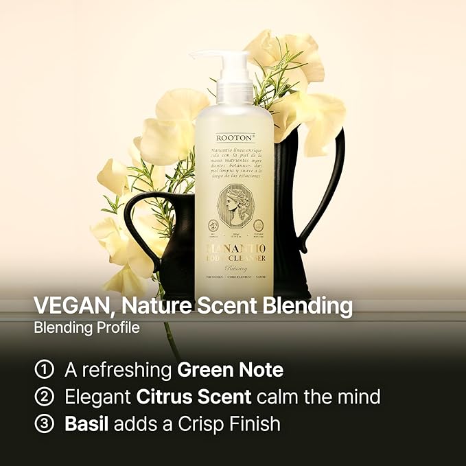 Manantio Women’s Vegan Body Cleanser Premium Body Wash for Smooth Texture Firmness &amp Hydration Improves Skin Elasticity and Moisture Balance 300ml / 10.14 fl oz