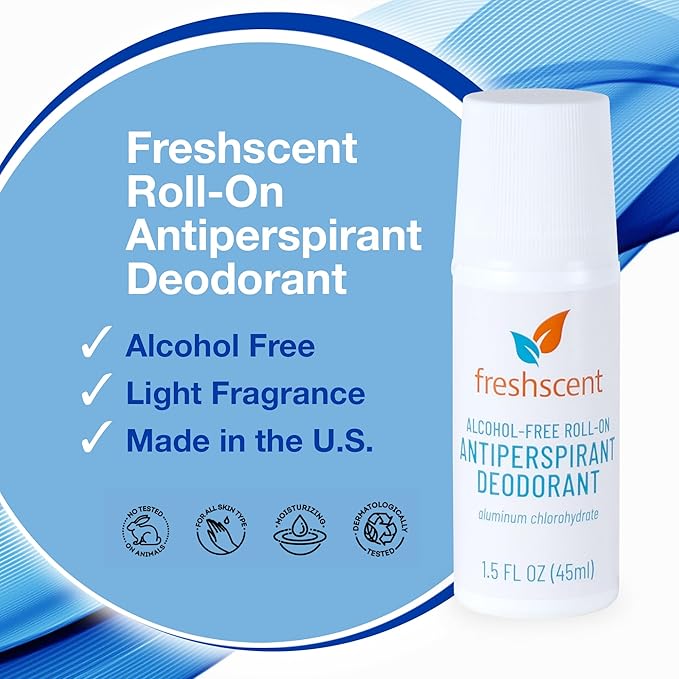 Freshscent Roll-On Deodorant Alcohol Free 1.5 oz. Pack of 96