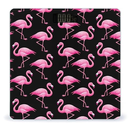 Smart Scale for Body Weight Automatic Switch Digital Bathroom Weighing Scale Lovely Animal Pink Flamingo