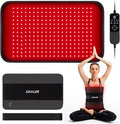 SAVILER® 260 LEDs Large Red Light Therapy Pad for Body 32W 660nm &amp 850nm Near Infrared Light Therapy Wrap with Timer Red Light Therapy Belt for Back Shoulder Joint Muscle