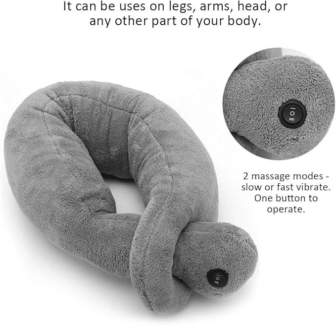Wrap Around Vibrating Massage PillowVibrating Massaging Relax Muscles Relieve Stress For Travel Massage Pillow For Neck &amp Cervical Bed Pillows Relax Muscles Relieve Stress