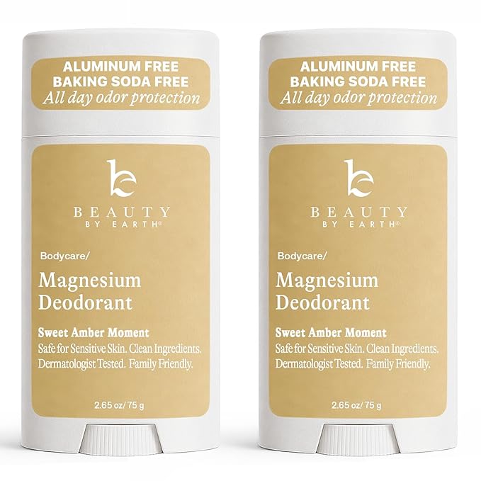Natural Deodorant for Women - Aluminum &amp Baking Soda Free USA Made for Long-Lasting Odor Protection Made with 55% Organic Ingredients Kid &amp Sensitive Skin Safe Magnesium Deodorant