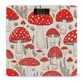 Red White Mushroom Bathroom Scale Large LCD Backlight Display Digital Scale Rounded Corners Body Scales Automatic Power On/Off Bathroom Scales for Home Bedrooms