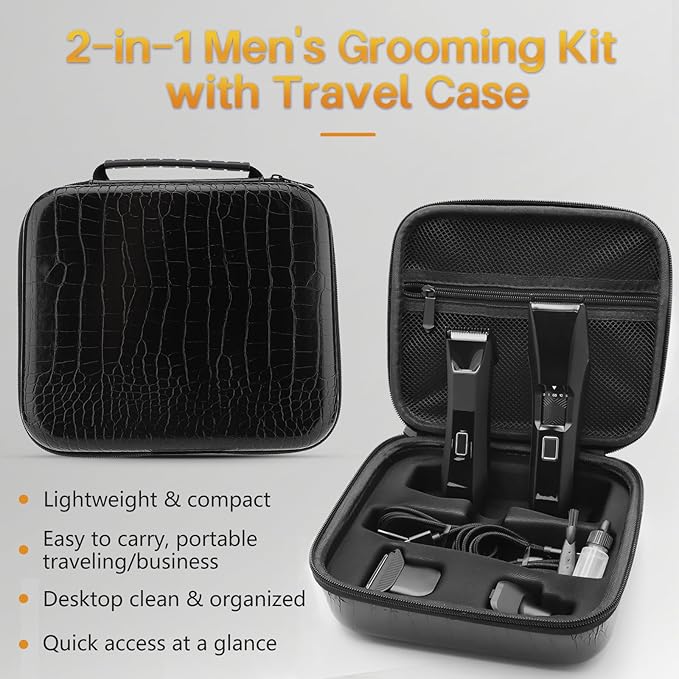Manscape Beard Trimmer for Men Groin &amp Body Hair Trimmer Ball Shaver Nose Hair Clippers All-in-One IPX7 Waterproof Men's Wet/Dry Groomer Kit Rechargeable with Travel Case LED Display