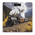Steam Locomotive Train Bathroom Scale Rounded Smart Scale for Body Weight Automatic Power On/Off Weight Scales Accurate Bathroom Digital Scales for Pet Home Bedroom Kitchen
