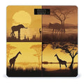 African Grassland Animals Smart Scale for Body Weight Accurate Bathroom Scale with LED Display Digital Weight Scales Weighing Machine High Precision Scales for Bath Home
