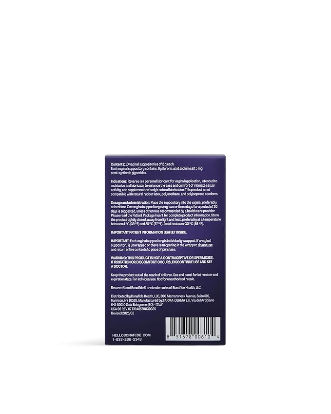 Bonafide Vaginal Dryness Relief (Revaree) with Hyaluronic Acid. Relief from dryness &amp painful sex. — 1-Month Supply