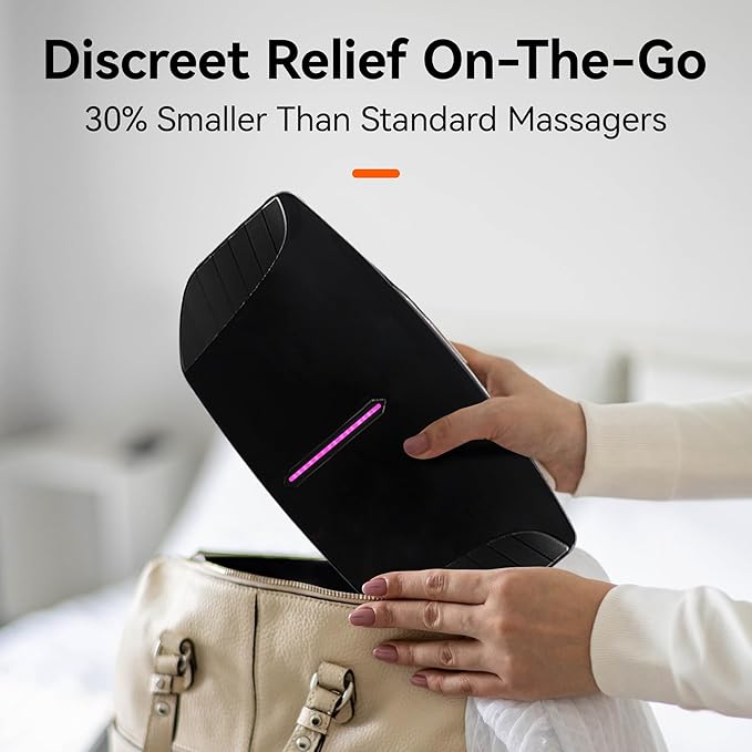 Dual Kneading Disc Abdominal Massager with Heat - Stomach Massager for Digestion Belly Cellulite Machine for Flattening Belly &amp Muscle Relief Relieves Discomfort Caused by Period Cramps Gas (bl