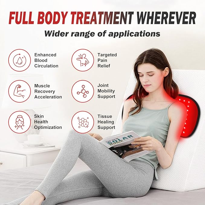 Red-Light-Therapy-for-Body2026 Upgraded-4 Modes 5 Stage Power Medical-Grade TPU Mat for Body Pain Relief20x 9Dual Wavelength Infrared Red Light Blanket LEDs