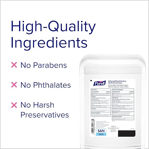 PURELL ES10 Sanitizer Starter Kit Automatic Graphite Dispenser with 1200 mL PURELL Advanced Hand Sanitizer Foam Refill (Pack of 1) - 8353-1G