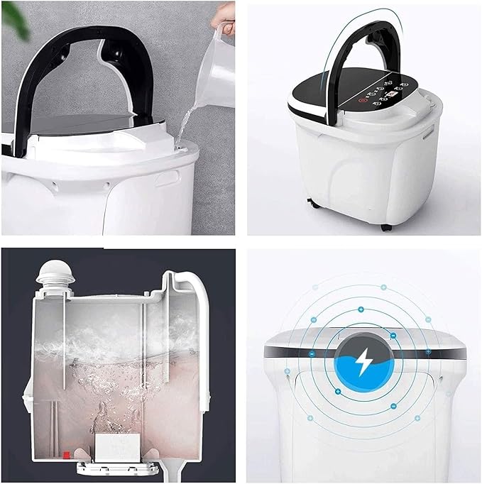 Foot Spa/Bath Massager with Heat Digital Temperature Control 4 Masssage Rollers Soothe and Comfort Feet Automatic Electric Massage Footbath Constant Temperature Heating Household Footbath