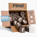 Reel Premium Bamboo Toilet Paper - 24 Rolls of Toilet Paper - 3-Ply Made From Tree-Free - Zero Plastic Packaging Septic Safe