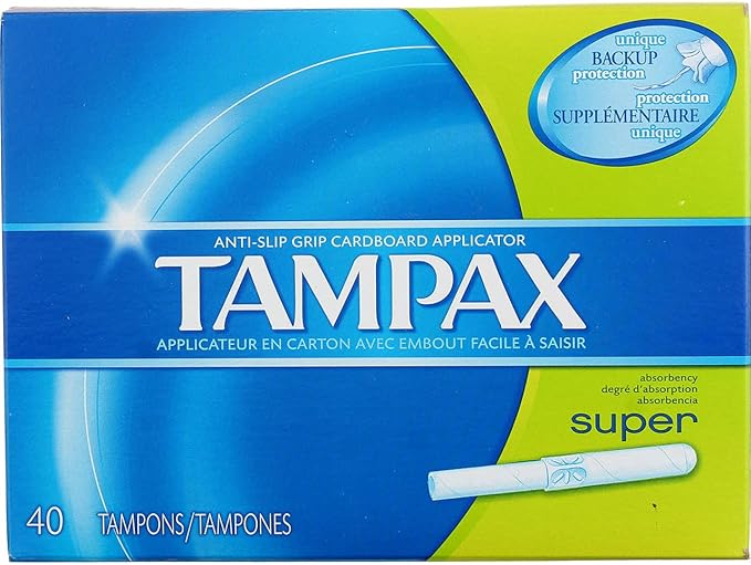 Tampax Cardboard Applicator Tampons Super Absorbency 40 ea (Pack of 4)