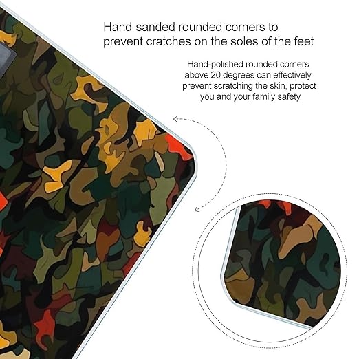 Rich Texture Pattern Bathroom Scale for Body Weight Bathroom Weighing Scale with Backlit LCD Display Highly Accurate Measures Weight Up to 180kg