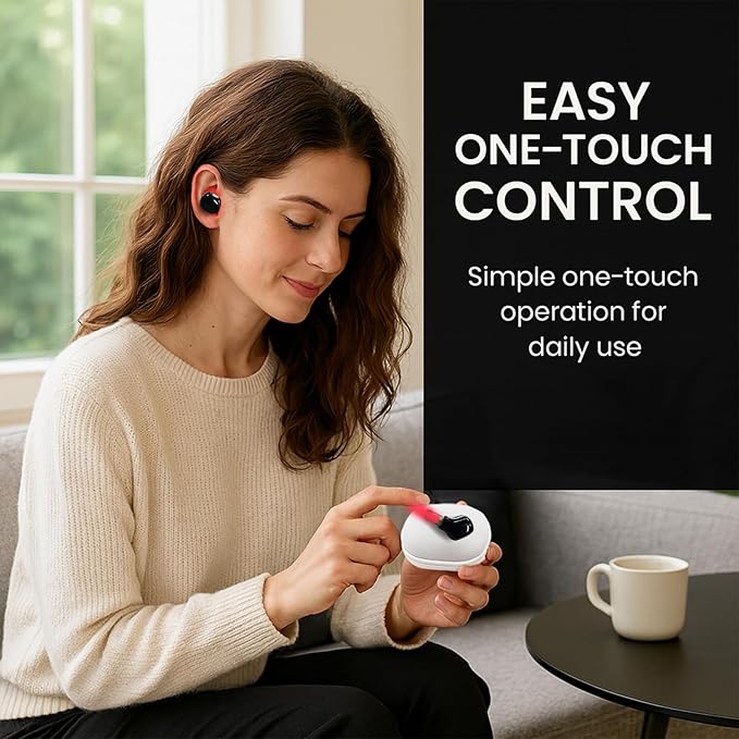 2026 Upgraded Red Light Device for Ears and Nose – 650nm LED Ear Wellness Device Hands-Free Design Lightweight &amp Portable for Home Work &amp Travel (Black)