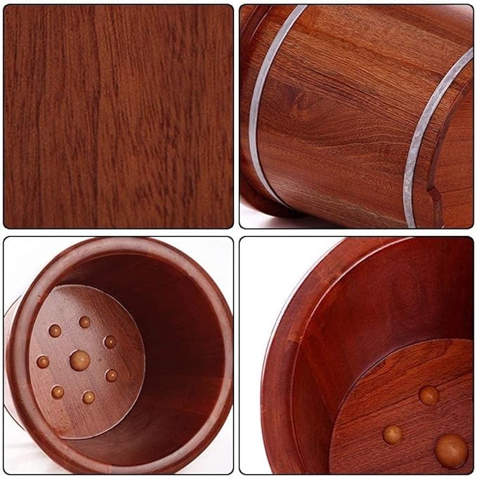 Relax Pedicure Foot BathFoot and Leg Spa for AdultsFoot Massage Spa for HomeSauna Wooden Bucket Foot Spa Household Wash Ba
