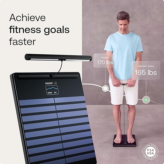 WITHINGS Body Scan - Connected WiFi Scale to Improve Your Health BIA Personal Scale Body Composition Analysis Body Fat Muscle Mass Water Percentage