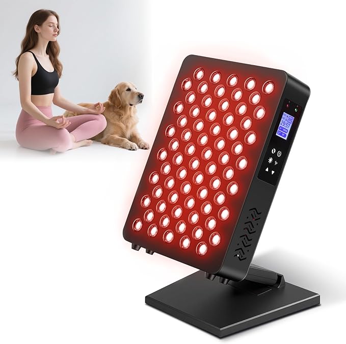 3 Modes Red Light Therapy Panel for Body &amp Face 70 RED+NIR LEDs Multifunctional Panel with Mode Timer Brightness and Frequency Adjustment Infrared Light Therapy for Skin Care Recovery Sleep