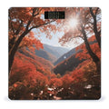 Autumn Red Leaf Valley Scale for Body Weight Sturdy Tempered Glass Weighing Scales with LCD Display Accurate Digital Bathroom Scale Convenient Body Fat Smart Scales Easy Read