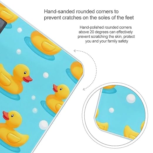 Women's Fashion Automatic Switch Digital Bathroom Weighing Scale Smart Scale Cute Funny Bubbles Blue Yellow Rubber Ducks