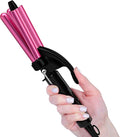 FARERY Mini Waver Curling Iron 1/2 Inch Hair Crimper for Women Beach Waves Keratin &amp Argan Oil Infused Dual Voltage Pouch Bag
