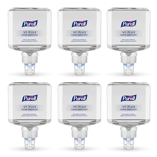 PURELL VF Plus Hand Sanitizer Gel Fragrance Free 1200 mL Sanitizer Refill for PURELL ES4 Push-Style Hand Sanitizer Dispenser (Pack of 6) - 5099-06