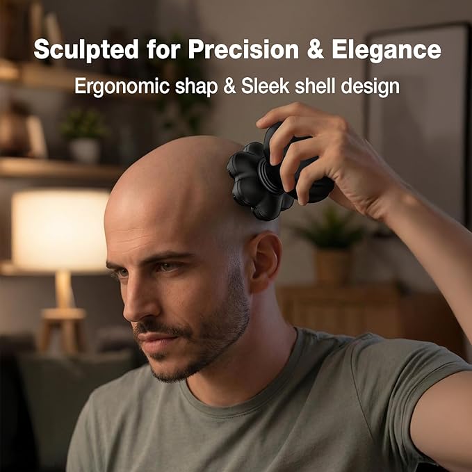 Flyant 7D Arc Electric Head &amp Body Hair Shaver Upgraded Detachable Head Shaver Waterproof Wet &amp Dry Electric Razor for Face Beard &amp Neck Ergonomic Shell Design with LED Display Matte
