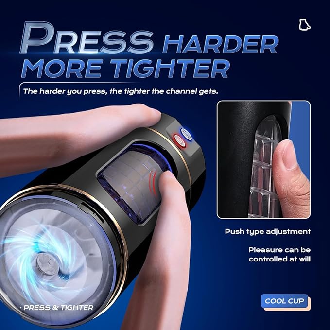 Male Masterburbatar Hands Free with 10 Vibration Sucking Massagers Modes Automatic Male Mastusbafor Tight Sleeve Hoodies Pussy Pocket Silicone Electric Massager Machine PWO02 (Black)