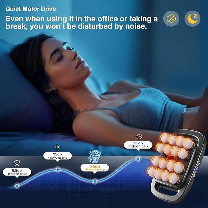 16 Head Massage Gun Deep Tissue Multi-Head Percussion Massager with 30 Speeds &amp 3 Modes Red Light Therapy Muscle Massager for Back Legs Waist Buttocks Quiet Powerful Body Massager Gray