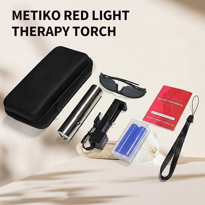 Infrared &amp Red Light Therapy Torch for Body Joints Muscles Pain Relief Portable Red Light Therapy Wand at Home 3 LEDs of 630nm 660nm 850nm