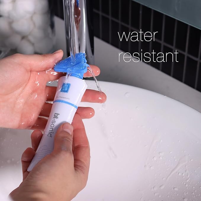 Bio-Therapeutic bt-Sonic Facial Cleansing Brush Microsonic Handheld Silicone Face Cleanser Exceptional Quality Water Resistant Face Exfoliator