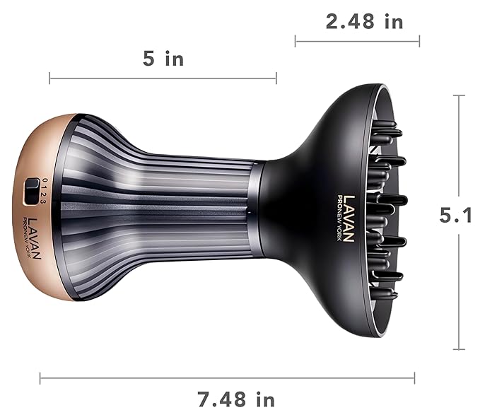 Diffuser Hair Dryer for Curly Hair – Ionic Technology Hair Dryer with Adjustable Heat &amp Speed Settings for Frizz-Free Defined Curls Lightweight Hair Dryer Wavy And Curly Hair